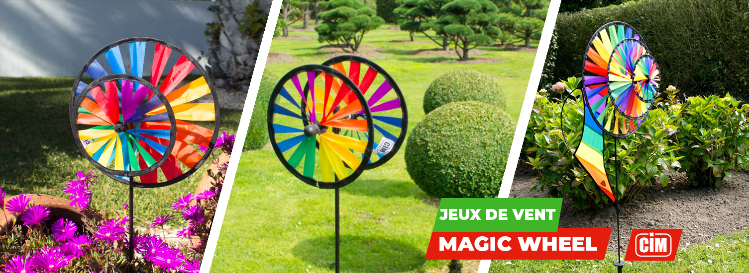 Les eoliennes magic wheel Colours in motion